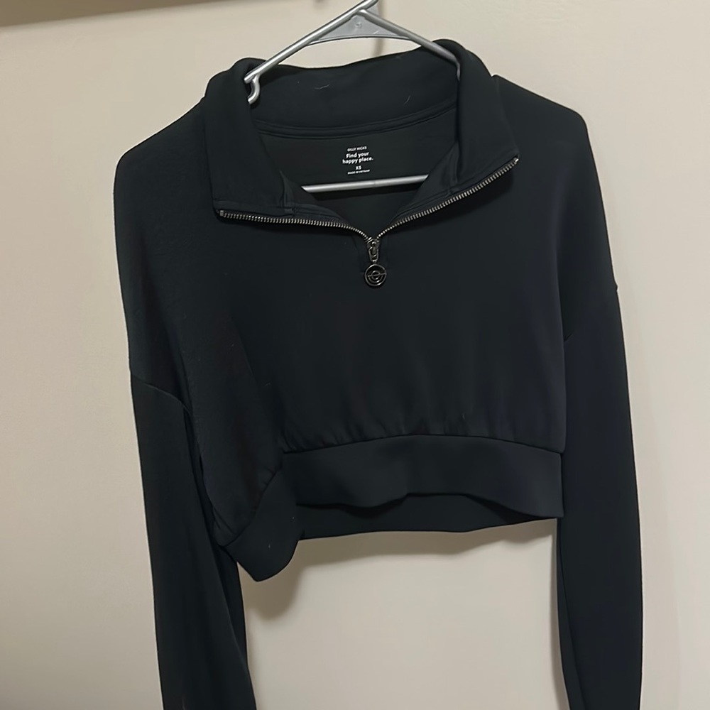 Golly hicks cropped quarter zip
